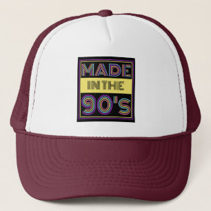CASQUETTE FAIT DANS LA MODE TYPOGRAPHIQUE DES ANNÉES 90