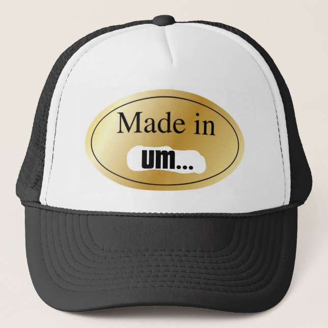 CASQUETTE FAIT DANS UN AUTOCOLLANT BIDON (Devant)