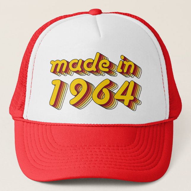 Casquette Fait en 1964 (Yellow&Red) (Devant)