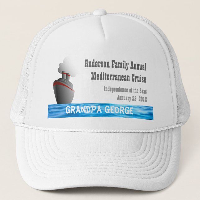 Casquette fait sur commande de croisière de (Devant)