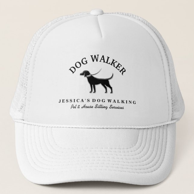 Casquette fait sur commande de marcheur de chien - (Devant)
