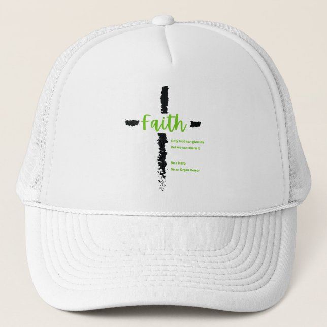 Casquette Faith Donor Awareness Hero Support Thankful Unisex (Devant)