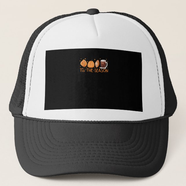 Casquette Fall Coffee Cute Lover Halloween Citrouille Latte  (Devant)