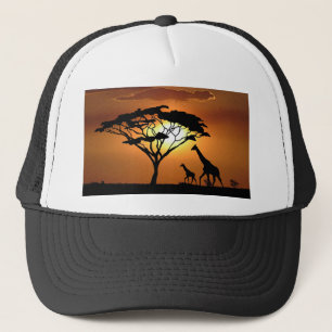 Casquette famille de girafe
