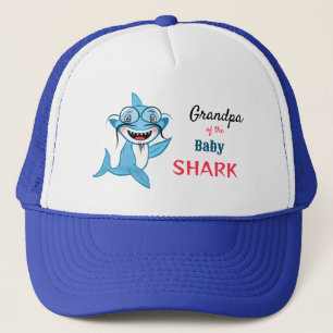 Casquette Famille de Requins Heureux Papi Requin