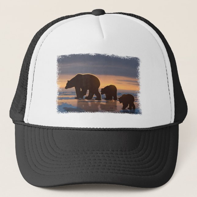 Casquette Famille d'ours polaires (Devant)