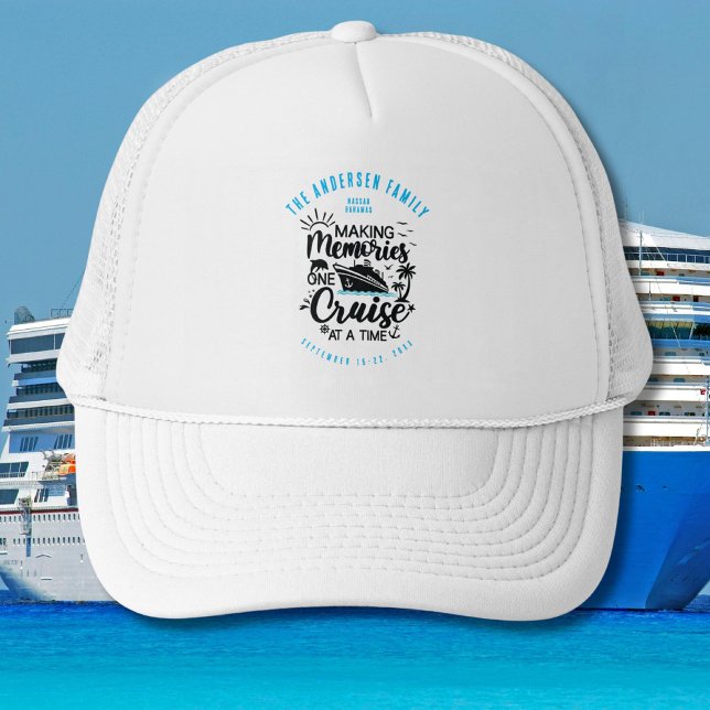 Casquette Famille Réunion Croisière Correspondant Monogramme (Créateur téléchargé)