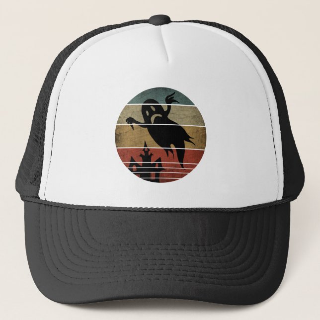 Casquette Fantôme Halloween Vintage (Devant)