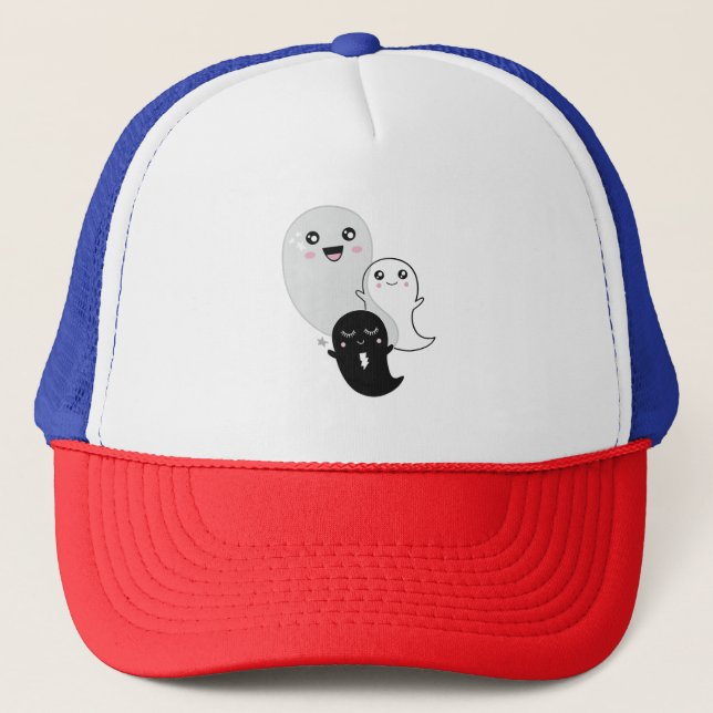 Casquette fantômes mignons halloween kawaii (Devant)