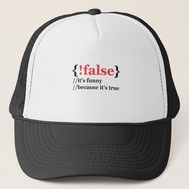 Casquette Faucon Funny Because It's True Coding Lover (Devant)