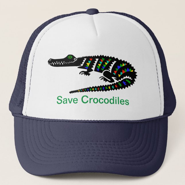 Casquette Faune - Sauvez les CROCODILES - Nature - Écologie (Devant)