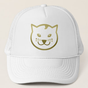 Casquette Faux Gold Chat Face - Couleur arrière - plan perso