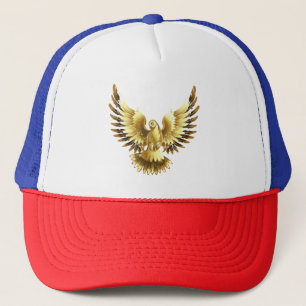 Casquette Faux Gold Foil Peace Dove en noir