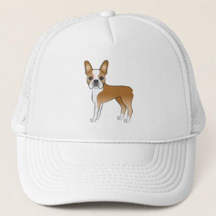 Casquette Fawn Boston Terrier Cute Cartoon Chien dessin