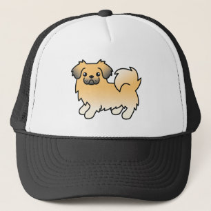 Casquette Fawn Sable Tibétain Espagnol mignon chien de dessi