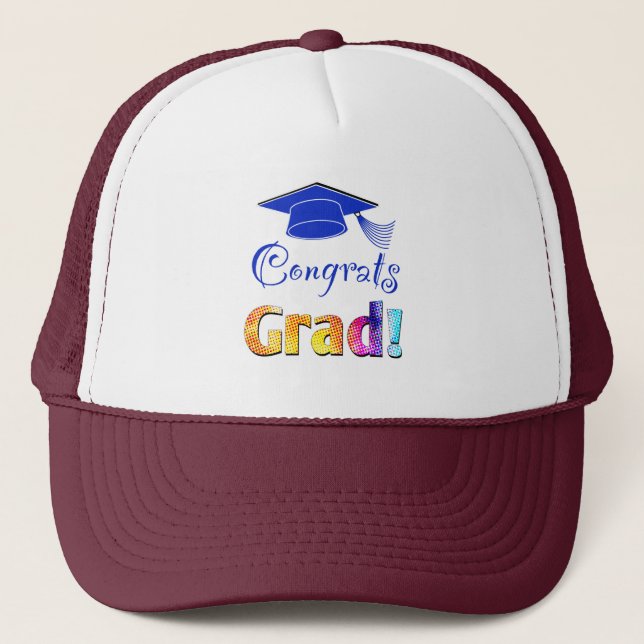 Casquette Félicitations Couleurs Grad, Amusants (Devant)
