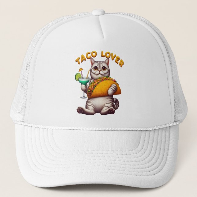 Casquette Feline Fiesta avec Taco et boire (Devant)