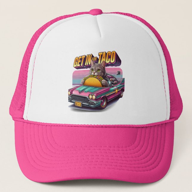 Casquette Feline Fiesta en rose (Devant)