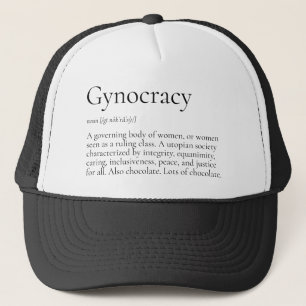 Casquette Féministe drôle de définition de Gynocracy