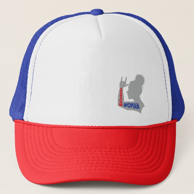 Casquette Femme américaine Je t'aime (Devant)