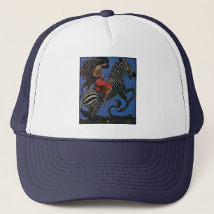 Casquette Femme Art Nouveau Zèbre Vintage