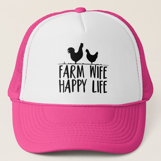 Casquette Femme de ferme Happy Life Design (Devant)