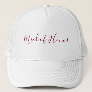 Casquette Femme d'honneur Burgundy Script