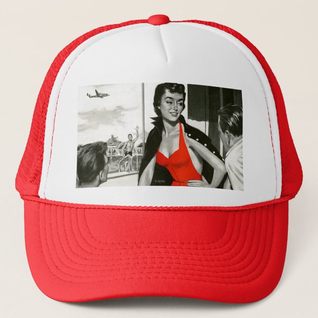 Casquette Femme d'un rouge ardent (Devant)