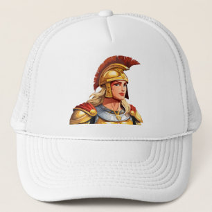 Casquette femme guerrière grecque de profil dans le style cl