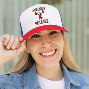 Casquette Femme qui lève du poids en supposant que je ne sui