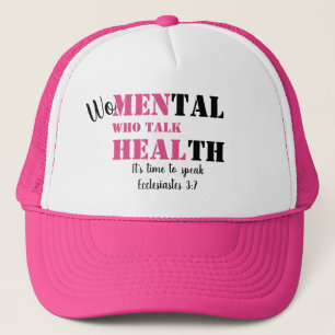 Casquette FEMMES QUI PARLENT GUÉRIR Santé Mentale Rose