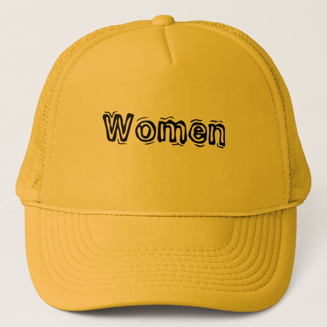Casquette Femmes Texte Jaune et Couleur Jaune (Devant)