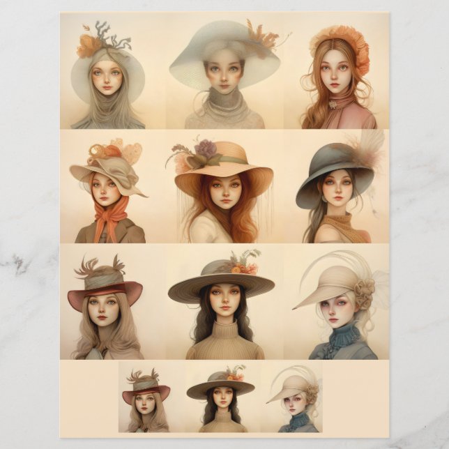 casquette femmes vintages SCV 5 stylisées femmes (Devant)