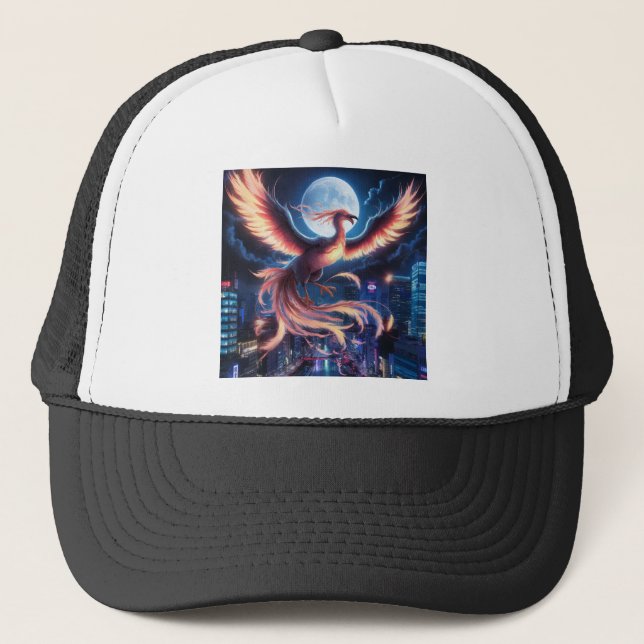 Casquette Fênix flamejante boné (Devant)