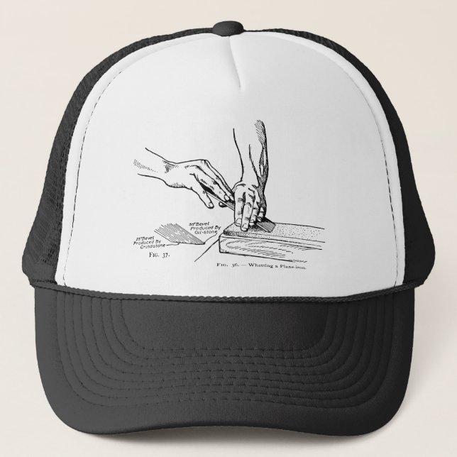 Casquette Fer affûtant l'illustration (Devant)