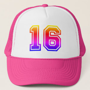 Casquette Fête colorée du 16e anniversaire