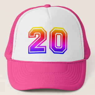 Casquette Fête colorée du 20e anniversaire