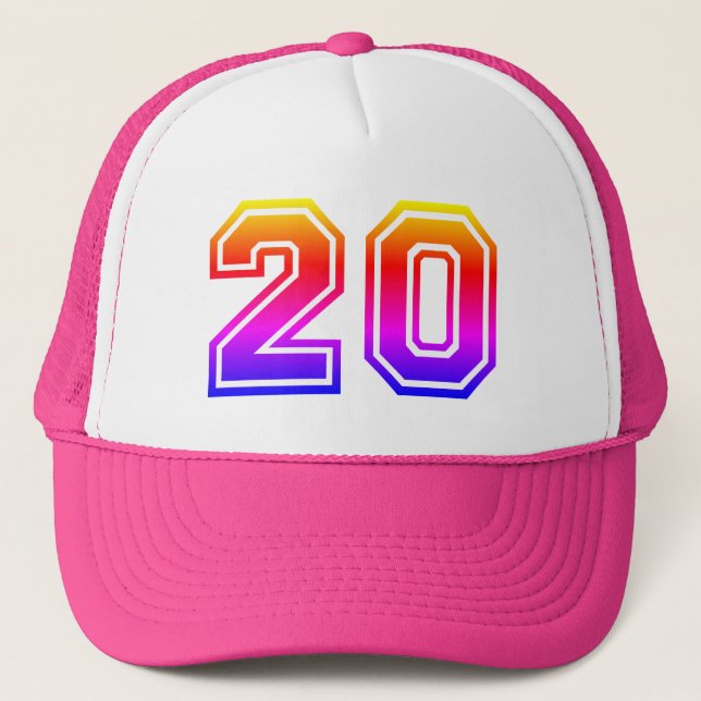 Casquette Fête colorée du 20e anniversaire (Devant)