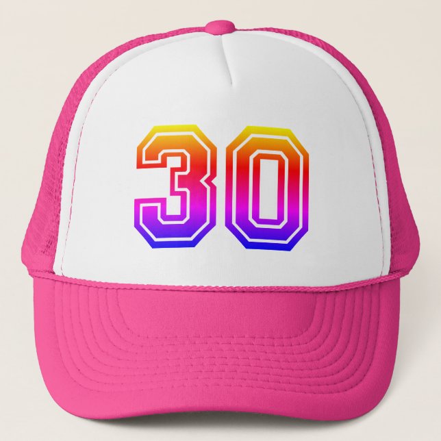 Casquette Fête colorée du 30e anniversaire (Devant)