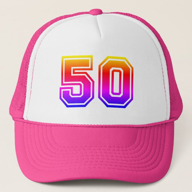 Casquette Fête colorée du 50e anniversaire (Devant)