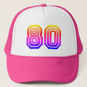 Casquette Fête colorée du 80e anniversaire