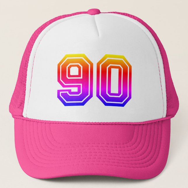 Casquette Fête colorée du 90e anniversaire (Devant)