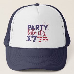 Casquette Fête comme en 1776 - American Flag Typography