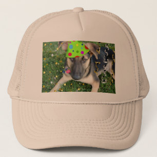 Casquette Fête d'anniversaire animal berger allemand