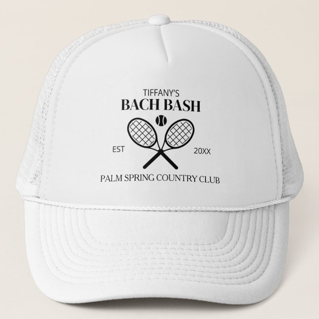 Casquette Fête de Bachelorette de Tennis Personnalisée Tenni (Devant)