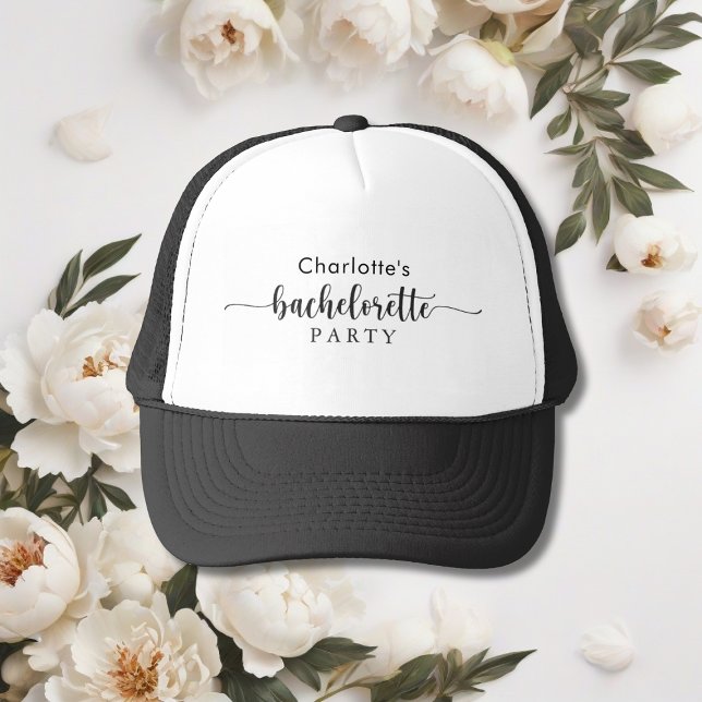 Casquette Fête de Fiançailles Élégante Noir Et Blanc (Créateur téléchargé)