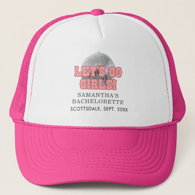 Casquette Fête de filles de bachelorette disco Rétro (Devant)