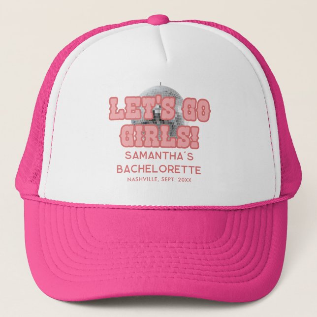 Casquette Fête de filles de bachelorette Disco Rétro (Devant)