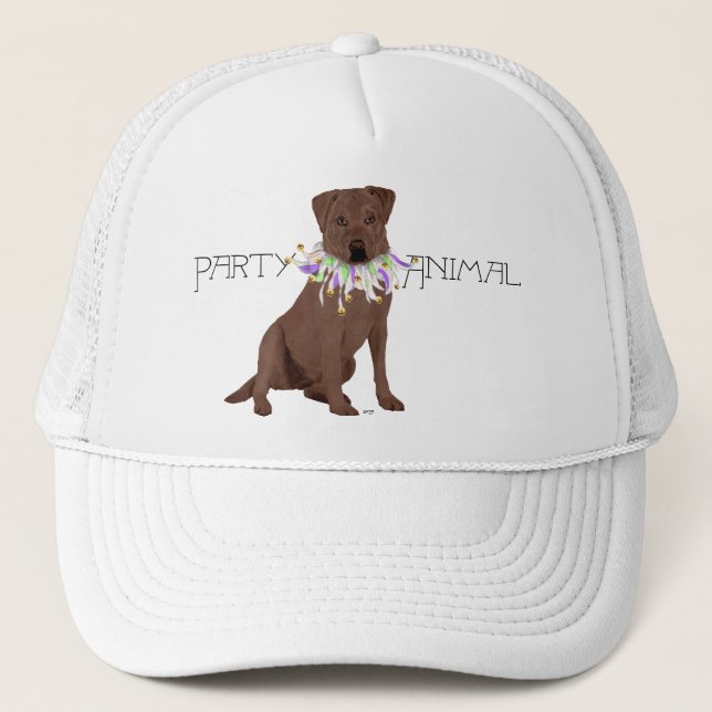 Casquette Fête de Labrador Retriever au Chocolat (Devant)