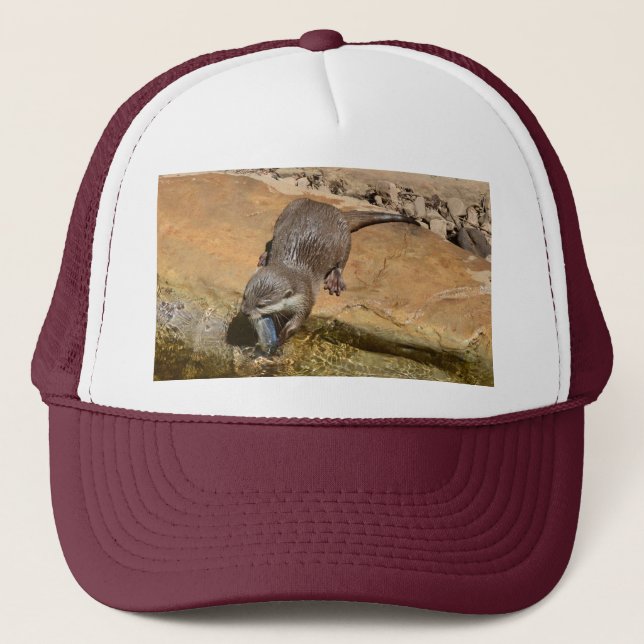 Casquette **"Fête de Pondside : Un Otter et son Catch"** (Devant)